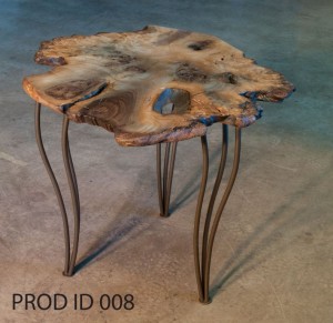 Walnut Burl Side Table