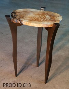 Figured Elm Side Table