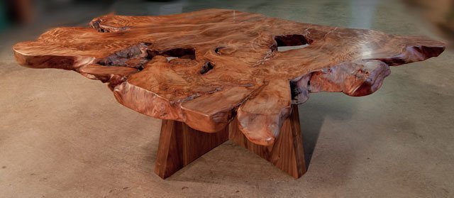 Ancient Kauri and Walnut Coffee Table