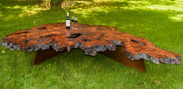 Redwood coffee table discount