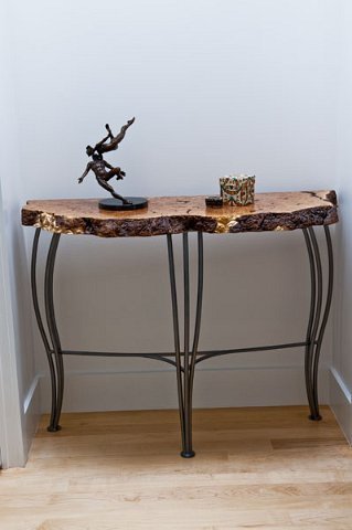 Maple Burl Hall Table