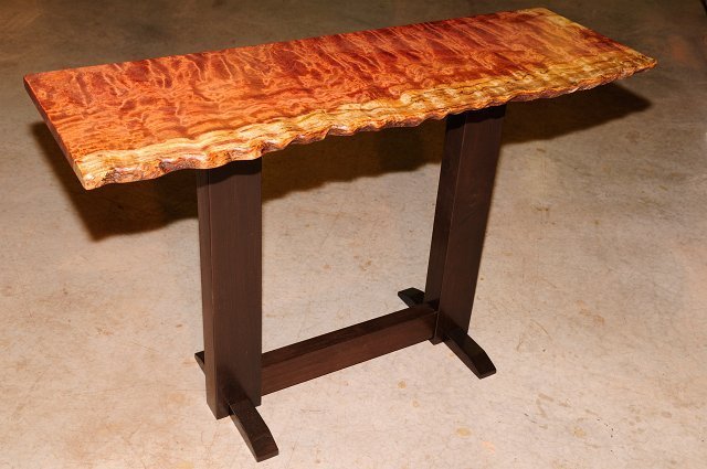 Waterfall Bubinga and Walnut Table