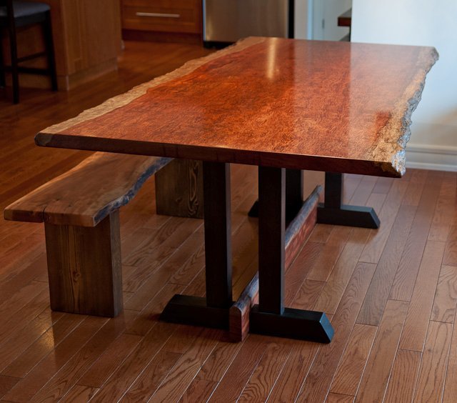 Bubinga Dining Table with Frenchmans Cove Inspired Base