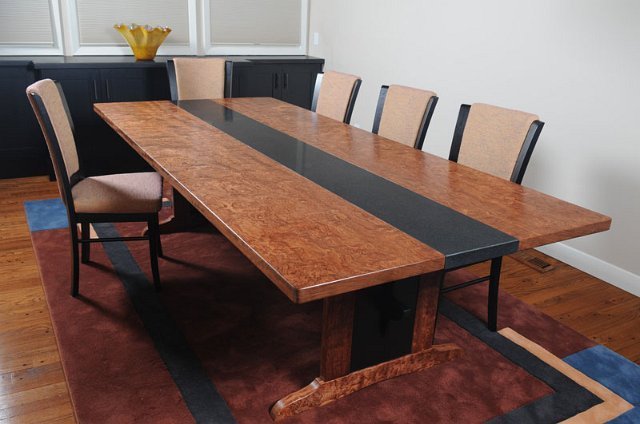 Bubinga with Granite Dining Table