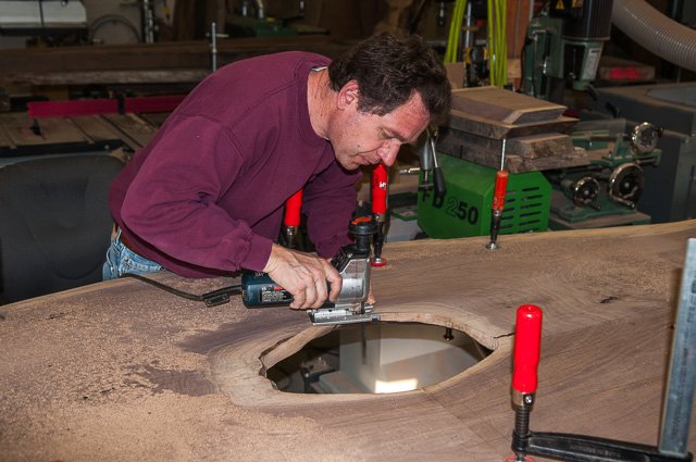 Double Crotch Walnut Dining Table