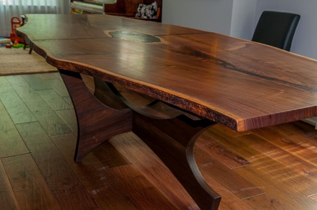 Double Crotch Walnut Dining Table