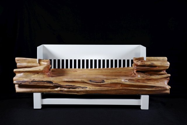 Mosquito Wood and Steel Bench