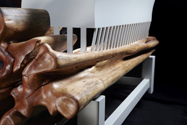 Mosquito Wood and Steel Bench