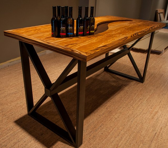 Olive Wood Olive Oil Display Table